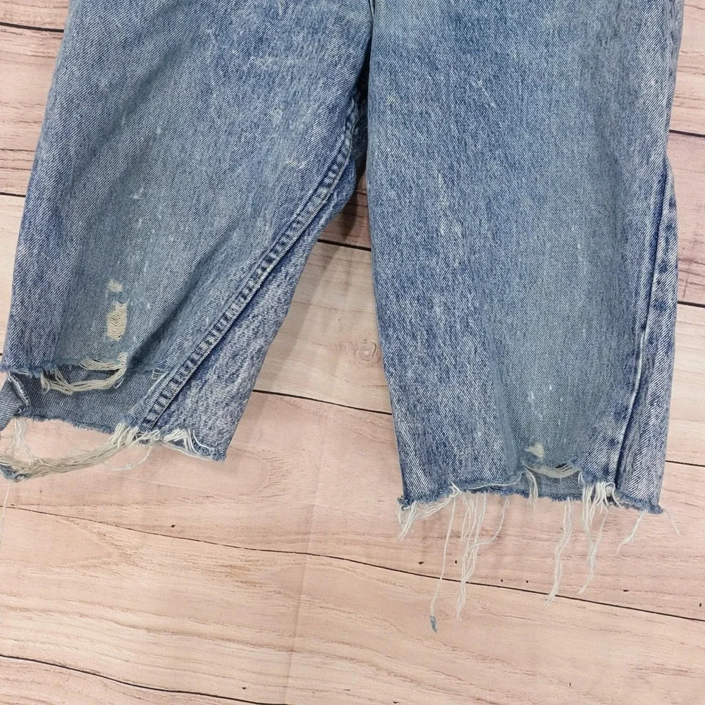 Levi's Orange Tab Shorts Mens 30 Blue Denim Distressed Cutoff USA Vintage